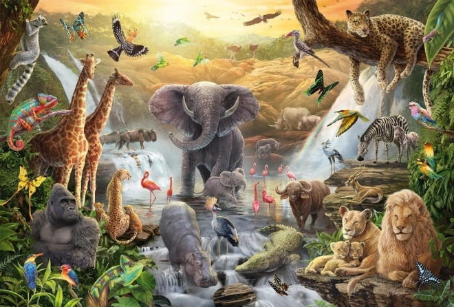 Afrika állatai puzzle 60 darabos - SCHMIDT