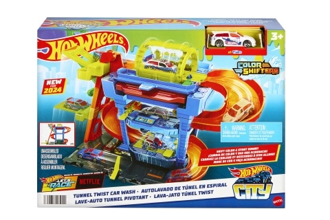 Hot Wheels City Színváltoztatós Autómosó forgó alagúttal