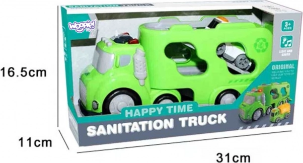 Woopie zöld autómentő City Truck hang- és fényhatásokkal