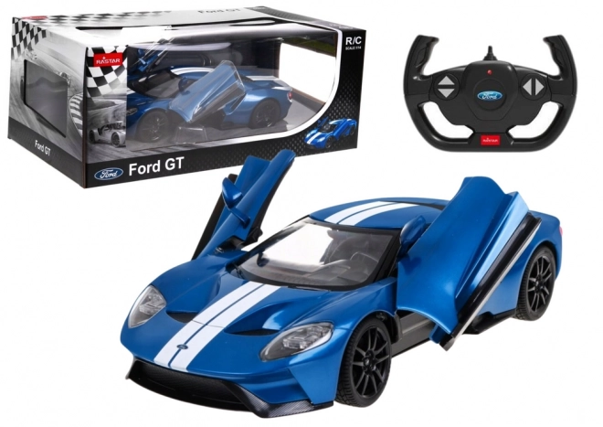 Távirányítós autómodell nyitható ajtókkal - Ford GT 1:14 kék