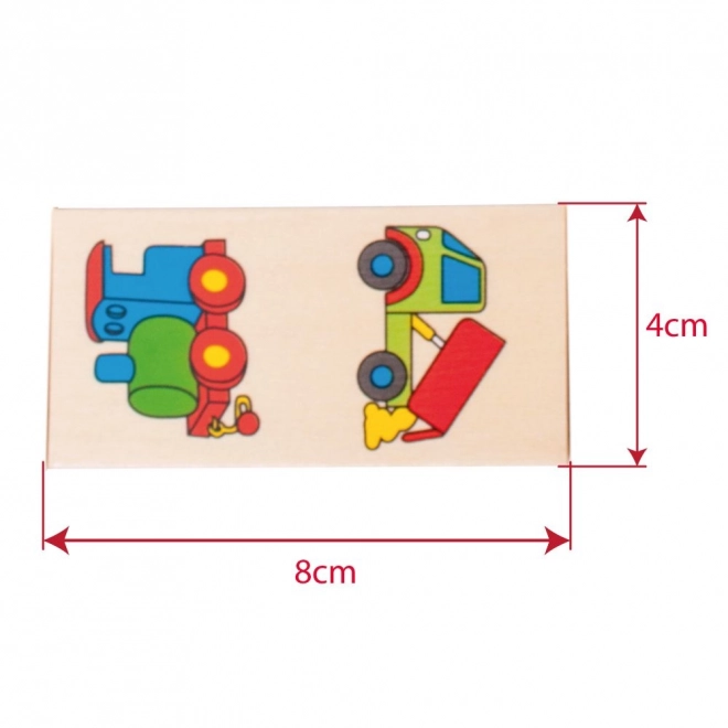 Bigjigs Toys fa közlekedési eszközös dominó