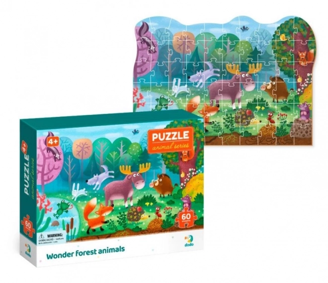 erdő állatok puzzle gyerekeknek