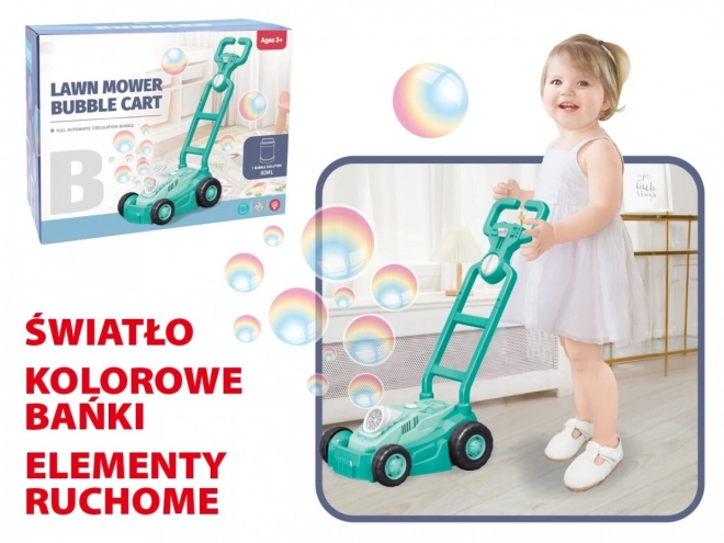 Buborékfújó fűnyíró kék