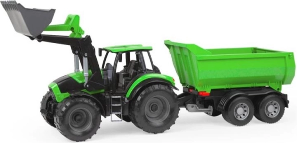 LENA WORXX Deutz-Fahr traktor pótkocsival és rakodóval