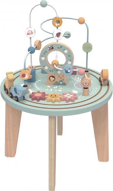Fa Montessori aktivitási asztal TOOKY TOY motorikus hurkokkal