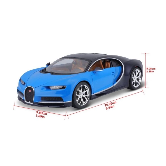 Bburago Bugatti Chiron modellautó kék/sötétkék 1:18