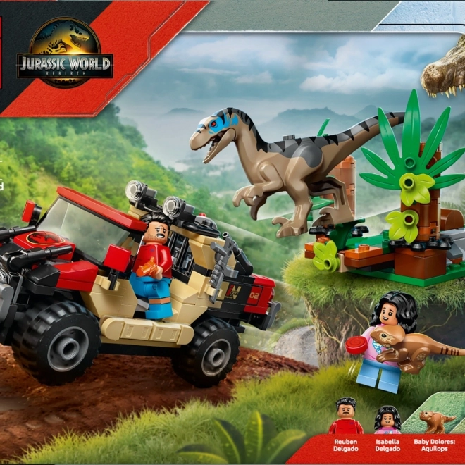 Építőkészlet LEGO Jurassic World: Terepjárós menekülés a velociraptor elől