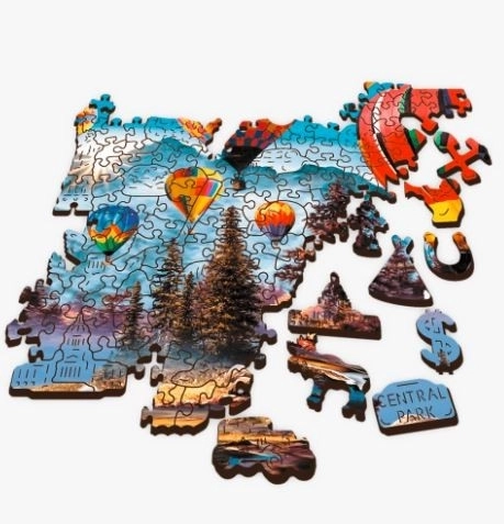 Trefl fából készült színes léggömbök puzzle