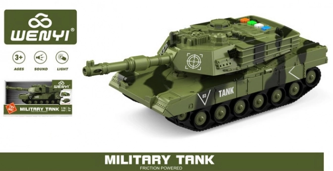 Tank fényeffektekkel és hanghatásokkal, 25 cm