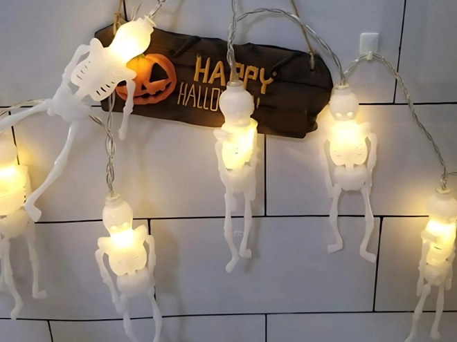 Halloween led csontváz lánc 2m