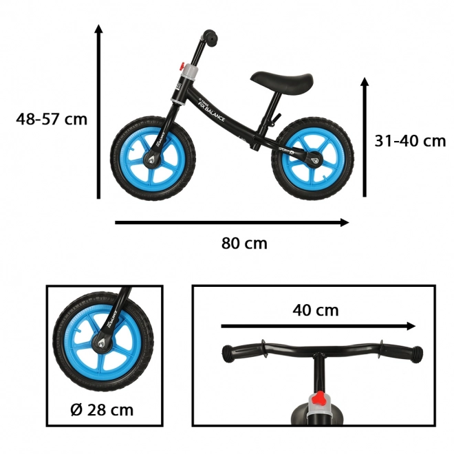 Futóbicikli trike fix balance fekete-kék