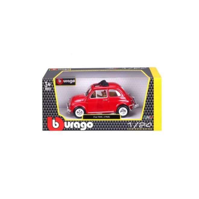 Bburago Fiat 500L (1968) piros modellautó 1:24