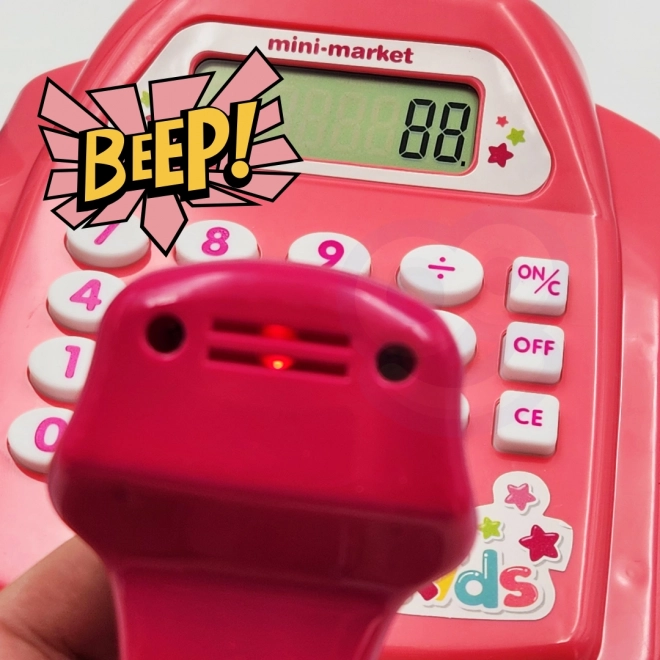WOOPIE Gyermek pénztár pénztárral és kiegészítőkkel rózsaszín