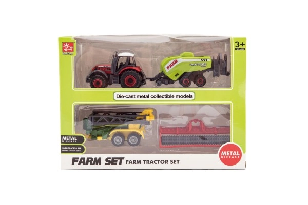 Színes traktor és három tartozék