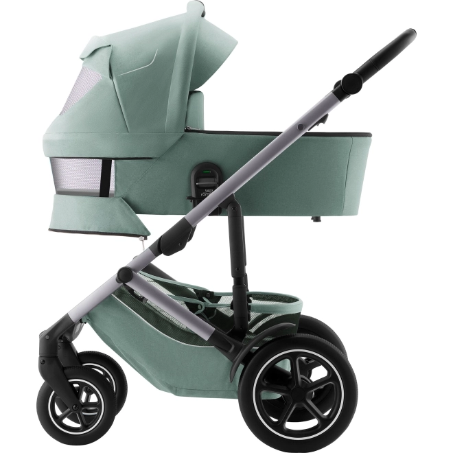 Gyermek babakocsi szett Smile 5Z + mózeskosár + autósülés Baby-Safe Pro Style, Jade Green