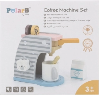Fából készült gyerek kávéfőző POLARB tartozékokkal