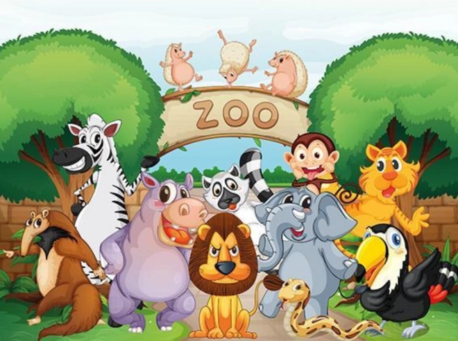 Üdvözlünk a ZOO-ban Fa Puzzle