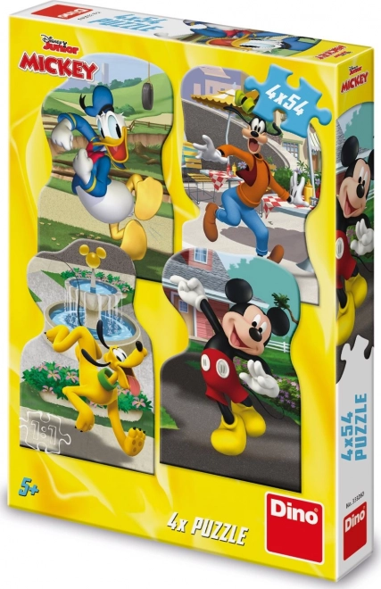 Mickey és Barátai 4x54 darabos városi puzzle