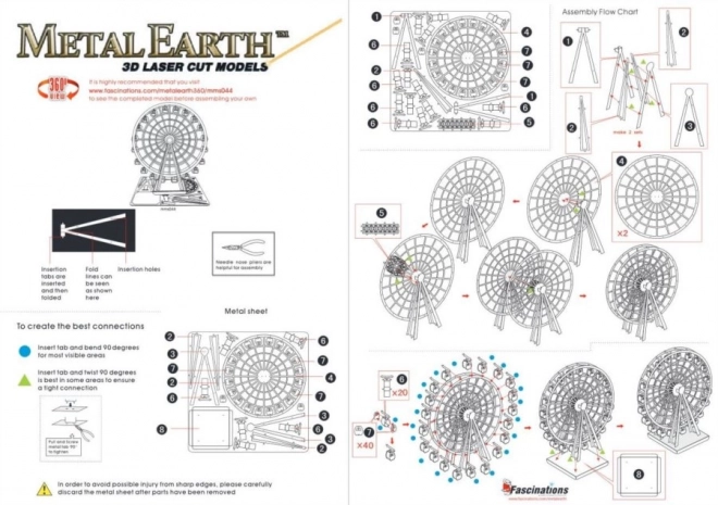 Metal Earth 3D puzzle Óriáskerék