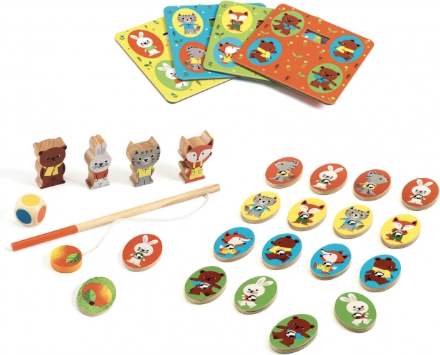 Djeco 4 játékos Ludo Wood készlet