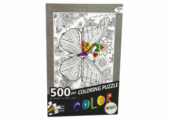 Színezhető puzzle 500 darabos pillangó