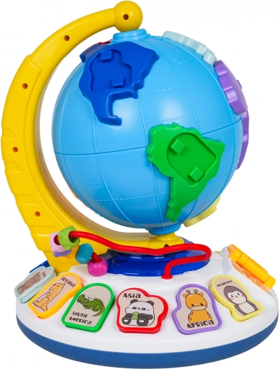 360°-ban forgatható földgömb és gazdag interakció