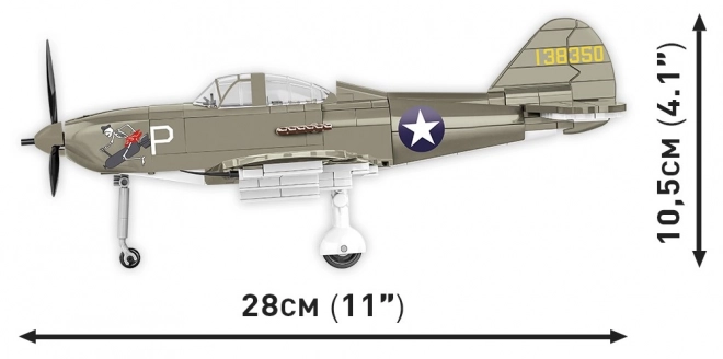 Cobi Bell P-39D Airacobra második világháborús vadászrepülő modell