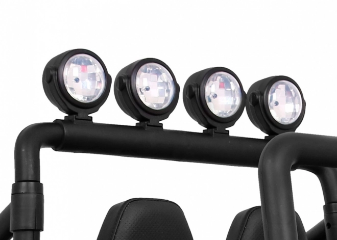 Gyerek elektromos autó 4x4 kárpitozással, MP3 és fényhatásokkal