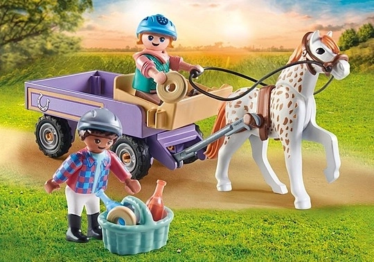 Playmobil póni hintó szett