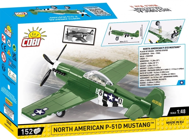 Cobi p-51d mustang repülőgép model