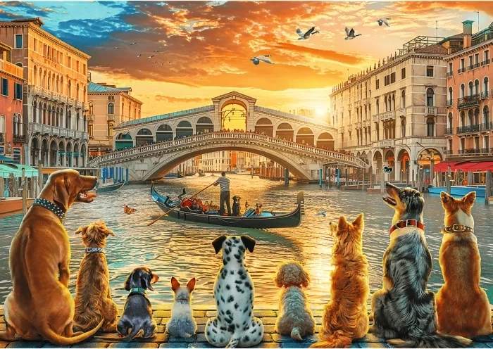 Trefl puzzle kutyák Velencében 1000 darab