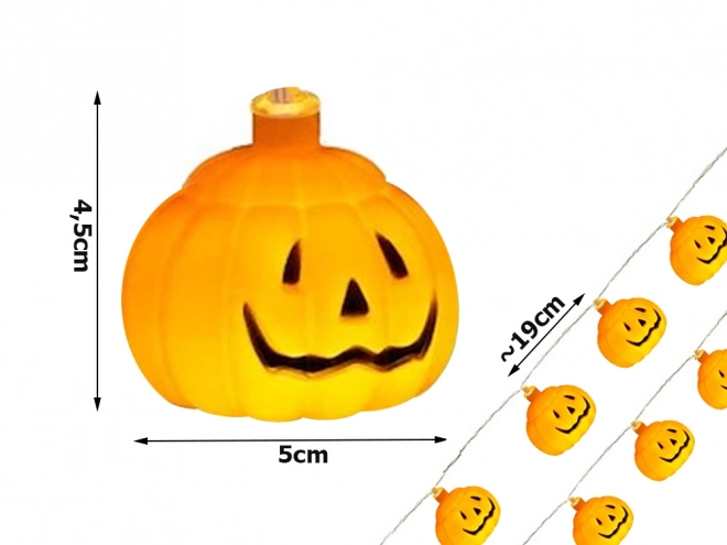 Halloween dísztök fényfüzér 200cm