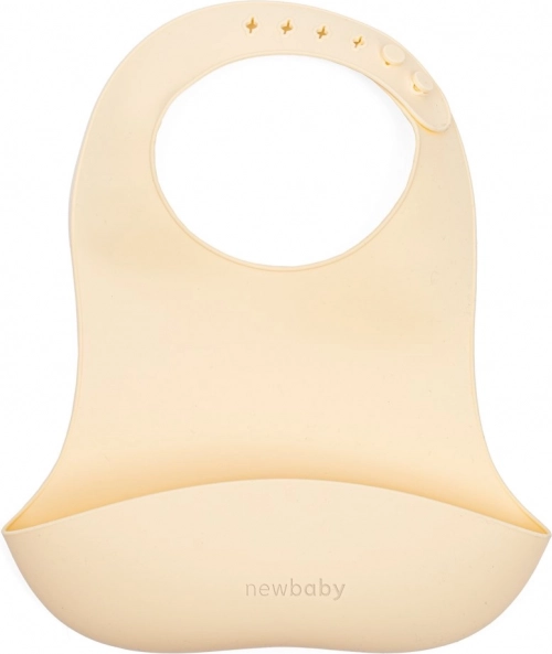 Szilikon előke New Baby bézs 28 cm