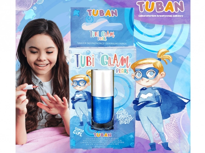 Gyerek körömlakk Tubi Glam kék gyöngyház
