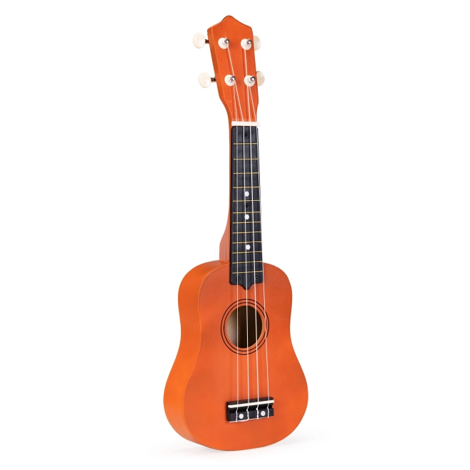 Gyerekeknek szánt fa ukulele 4 nylon húrral