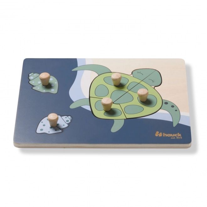 Fa puzzle - teknős