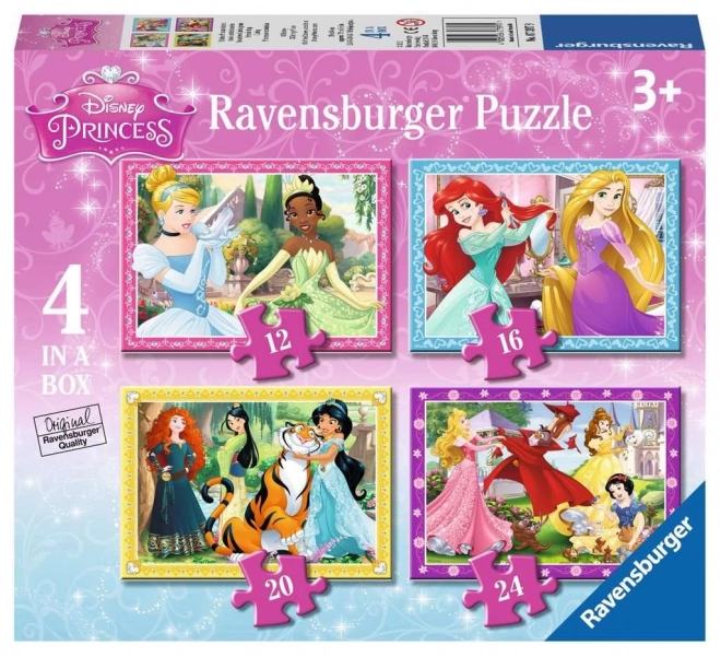 Disney hercegnők gondoskodó készségek Ravensburger puzzle 4 az 1-ben