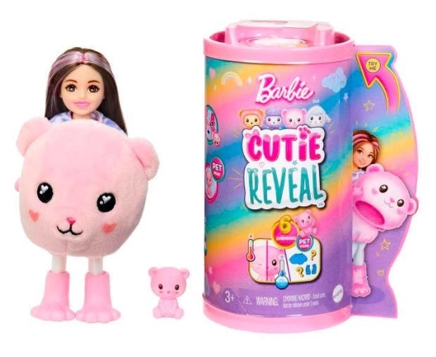 Barbie Cutie Reveal Chelsea pastel kiadás - mackó