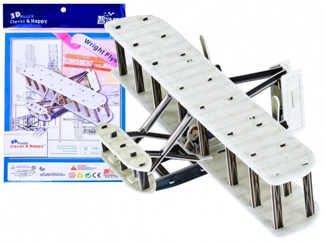 3D puzzle Wright Flyer repülőgép