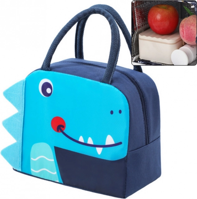 Termoizolációs uzsonnás táska Dino kék 23cm