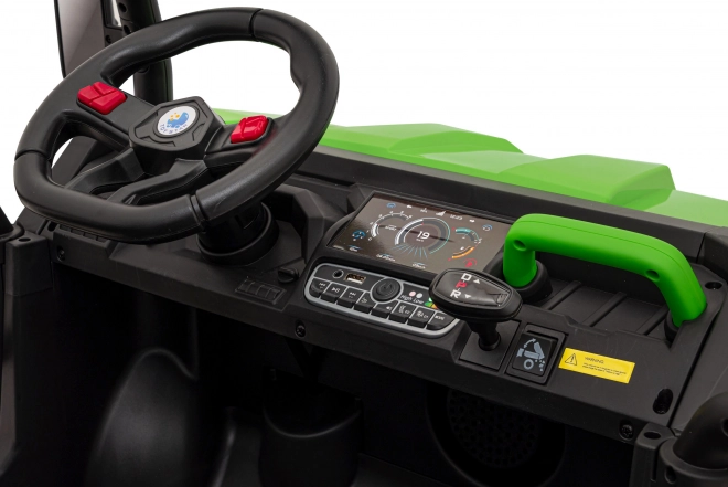Auto Pick-Up Speed 900 pro gyerekek Zöld + 4x4 meghajtás + mozgatható pumpa + csomagtér + távirányítás + lapát + LED audio