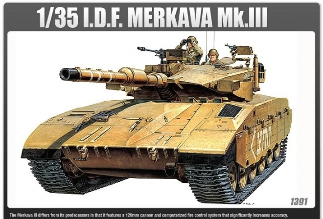 merkava mk.iii műanyag tank modell készlet