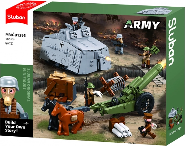 Sluban Army tank építőkészlet az Első világháborúból