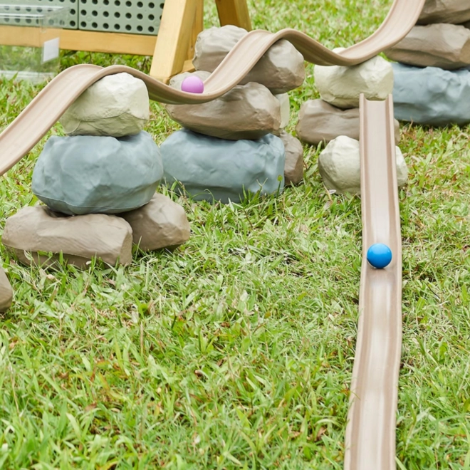 Rugalmas pálya gumis építőkockákkal 42 db