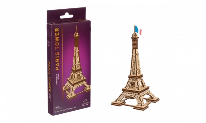 Ugears 3D Fa Mechanikus Puzzle Eiffel-torony
