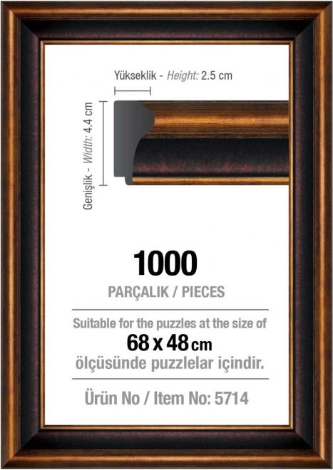Puzzle keret 68x48 cm barna