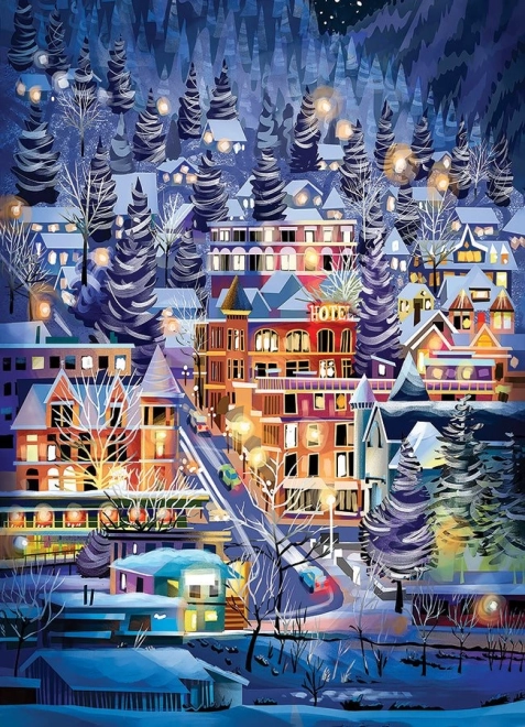 Puzzle Síelős város 500 darab