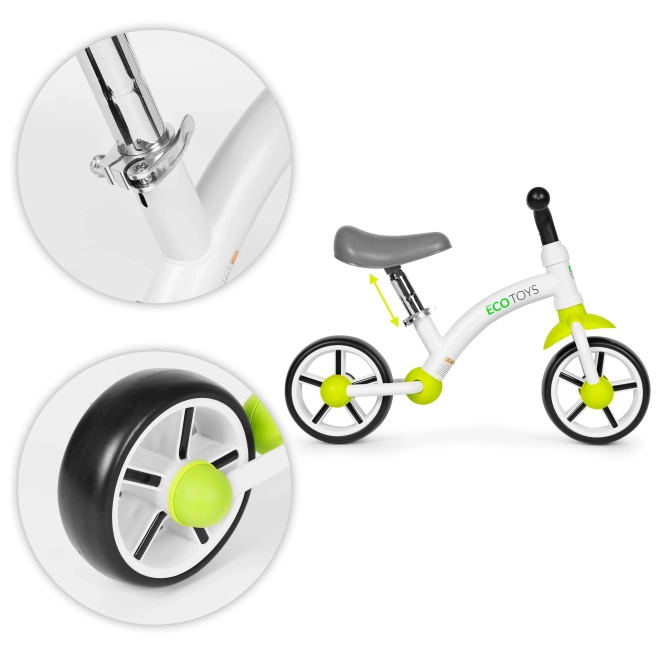 Gyerek futóbicikli zöld EVA kerekekkel – ECOTOYS