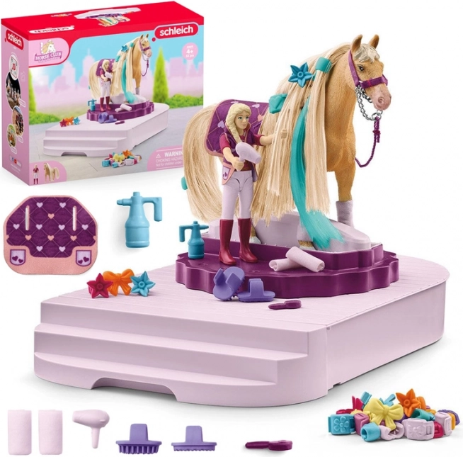 Schleich Horse Club Sofia's Beauties lovasápolási forgóállomás