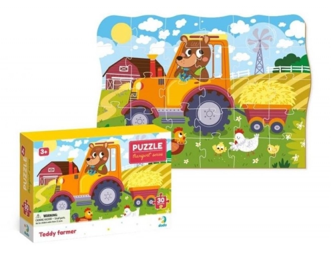 Farmás Teddy Közlekedési Puzzle - 30 darabos